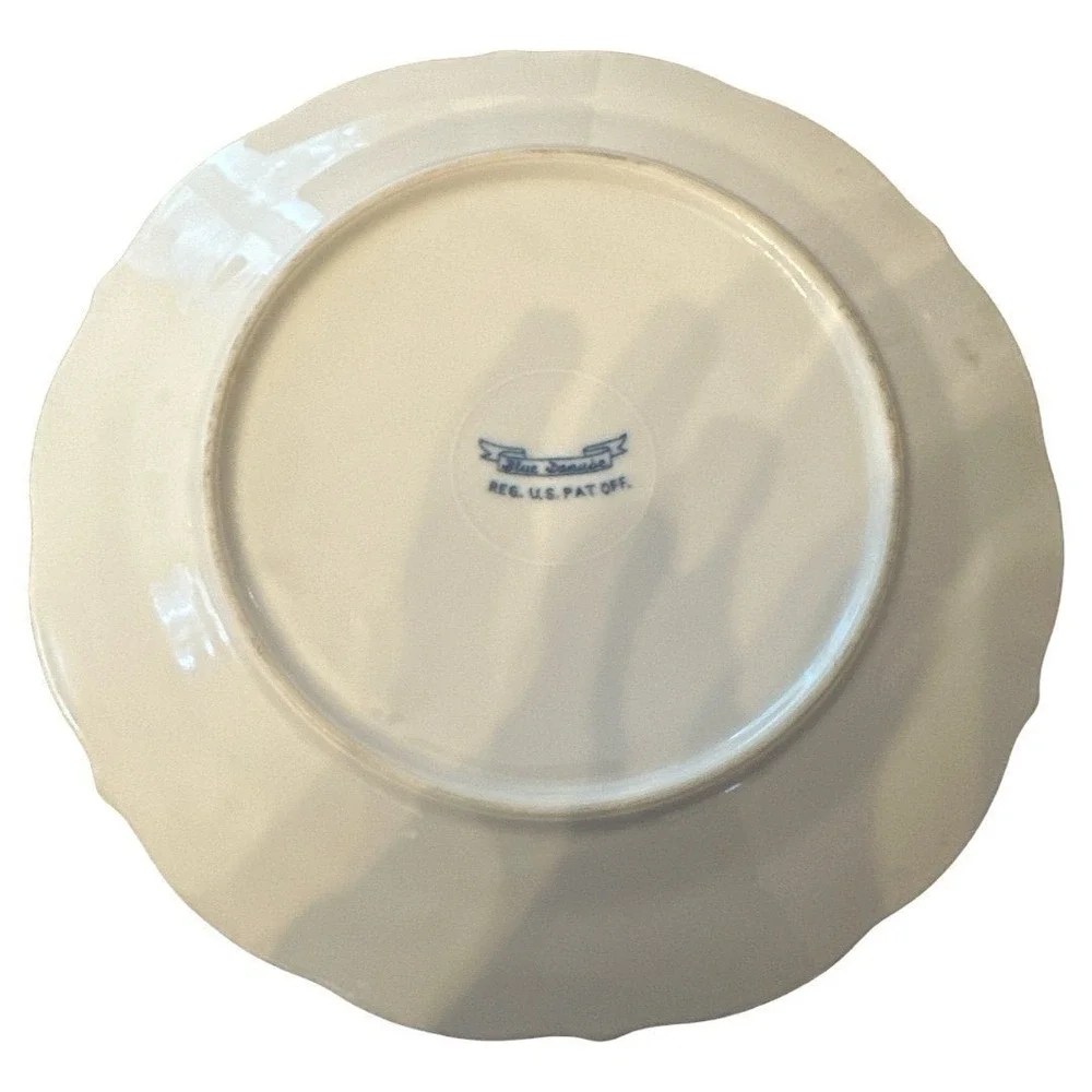 Blue Danube Floral Dinner Plates Set of 8 Blue Onion‎ Scalloped Edge